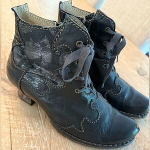 Rovers Steampunk Bohemian Leather lace up ankle boot 40